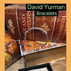 𝙳𝚊𝚟𝚒𝚍 𝚈𝚞𝚛𝚖𝚊𝚗 4mm Double Silver X Bracelets